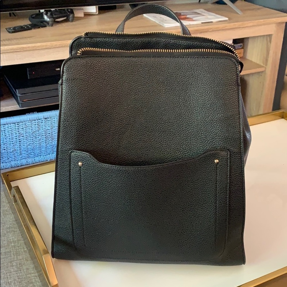 Black Vegan Leather Backpack 🖤